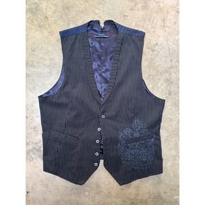 English Laundry Christopher Wicks Pinstripe Vest Waistcoat Mens Medium - E105